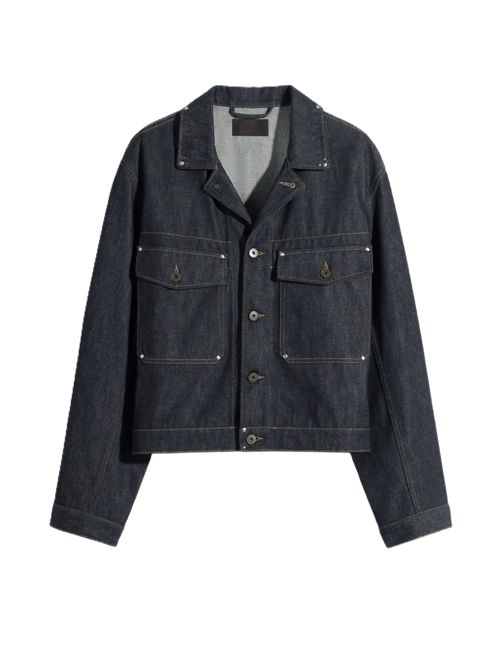 LEMAIRE Giacca denim con borchie Lemaire | OW1234 LD1061BK965 SLATE